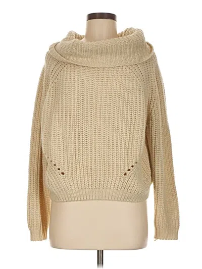 Pre-owned Moon & Madison Turtleneck Sweater In Tan