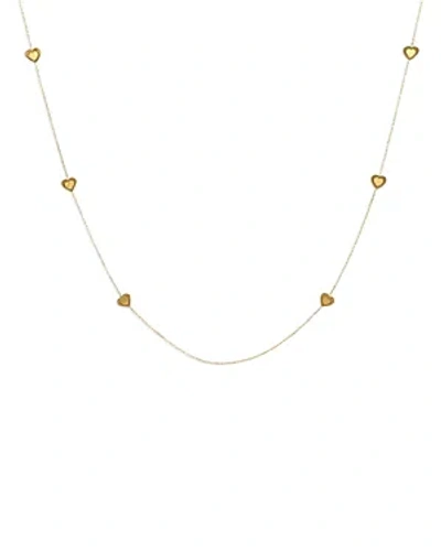 Moon & Meadow 14k Gold Heart Stations Necklace, 18
