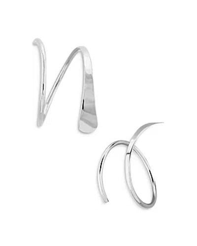 Moon & Meadow 14k White Gold Tapered Wire Cuff Earrings - Exclusive
