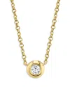 Moon & Meadow 14k Yellow Gold Bezel-set Diamond Pendant Necklace, 18 - Exclusive In Gold