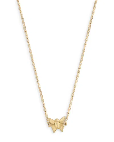Moon & Meadow 14k Yellow Gold Butterfly Pendant Necklace, 18