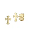 Moon & Meadow 14k Yellow Gold Cross Stud Earrings - Exclusive In Gold