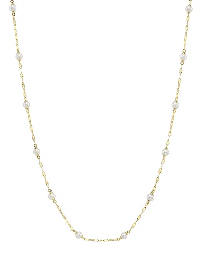 Moon & Meadow 14k Yellow Gold Cultured Pearl Sparkle Chain Necklace, 18 In Purple