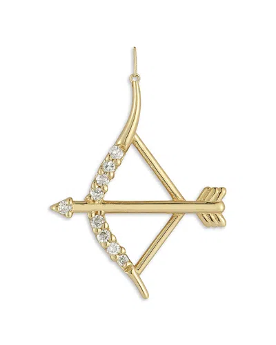 Moon & Meadow 14k Yellow Gold Diamond Bow & Arrow Charm Pendant
