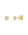Moon & Meadow 14k Yellow Gold Diamond Circle Stud Earrings - Exclusive In Gold