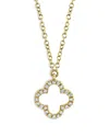 Moon & Meadow 14k Yellow Gold Diamond Clover Pendant Necklace, 18 - Exclusive In Gold