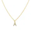 Moon & Meadow 14k Yellow Gold Diamond Initial Pendant Necklace, 18 - Exclusive In A