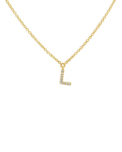 Moon & Meadow 14k Yellow Gold Diamond Initial Pendant Necklace, 18 - Exclusive In L