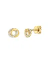 Moon & Meadow 14k Yellow Gold Diamond Knot Stud Earrings - Exclusive In Gold