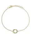 Moon & Meadow 14k Yellow Gold Diamond Love Knot Chain Bracelet In Gold