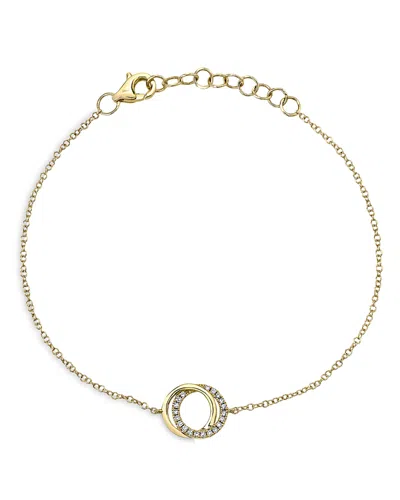 Moon & Meadow 14k Yellow Gold Diamond Love Knot Chain Bracelet