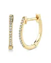 Moon & Meadow 14k Yellow Gold Diamond Medium Huggie Hoop Earrings - Exclusive In Gold