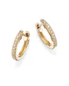 Moon & Meadow 14k Yellow Gold Diamond Small Huggie Hoop Earrings - Exclusive In Gold