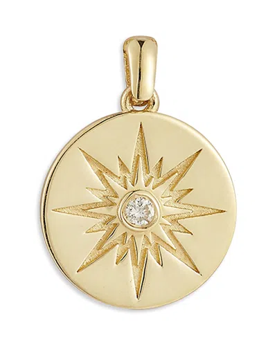Moon & Meadow 14k Yellow Gold Diamond Star Medallion Charm Pendant