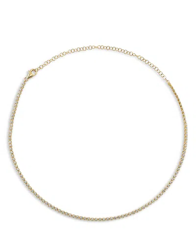 Moon & Meadow 14k Yellow Gold Diamond Tennis Necklace, 13-18