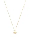 Moon & Meadow 14k Yellow Gold Evil Eye Pendant Necklace, 16 In Gold