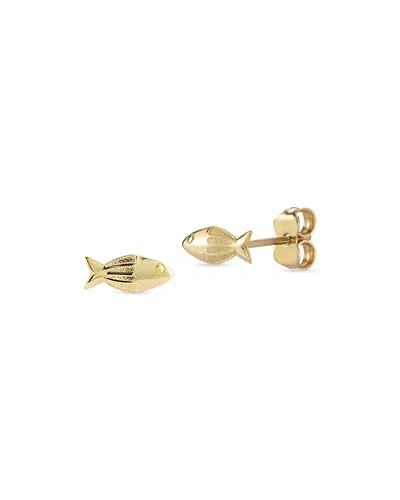 Moon & Meadow 14k Yellow Gold Fish Stud Earrings In Neutral