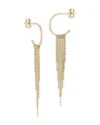 Moon & Meadow 14k Yellow Gold Fringe Hoop Drop Earrings In Gold