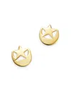 Moon & Meadow 14k Yellow Gold Half Moon & Stars Stud Earrings - Exclusive In Gold