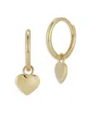 Moon & Meadow 14k Yellow Gold Heart Huggie Earrings - Exclusive In Gold