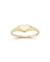 Moon & Meadow 14k Yellow Gold Heart Signet Ring - Exclusive In Gold