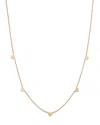 Moon & Meadow 14k Yellow Gold Heart Station Necklace, 18-20 In Gold