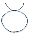 Moon & Meadow 14k Yellow Gold Hilo Lab Grown Diamond Blue String Slider Bracelet