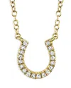 Moon & Meadow 14k Yellow Gold Horseshoe Necklace With Diamonds, 18 - Exclusive In White/gold