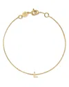 Moon & Meadow 14k Yellow Gold Initial Chain Bracelet In L
