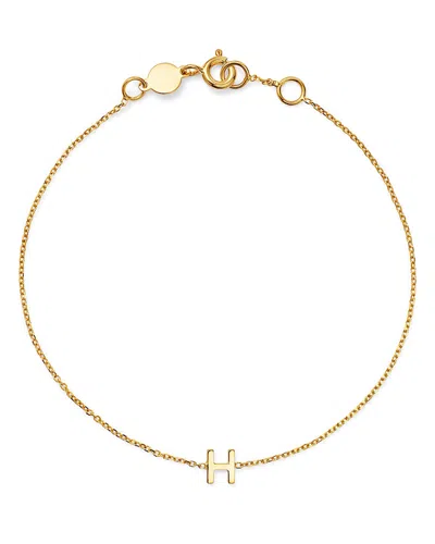 Moon & Meadow 14k Yellow Gold Initial Chain Bracelet In H