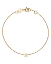 Moon & Meadow 14k Yellow Gold Initial Chain Bracelet In A