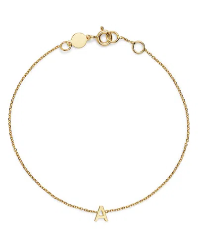 Moon & Meadow 14k Yellow Gold Initial Chain Bracelet In A