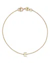 Moon & Meadow 14k Yellow Gold Initial Chain Bracelet In E
