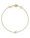 Moon & Meadow 14k Yellow Gold Initial Chain Bracelet