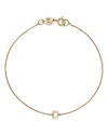 Moon & Meadow 14k Yellow Gold Initial Chain Bracelet In D