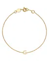 Moon & Meadow 14k Yellow Gold Initial Chain Bracelet