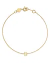 Moon & Meadow 14k Yellow Gold Initial Chain Bracelet