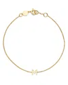 Moon & Meadow 14k Yellow Gold Initial Chain Bracelet In M