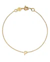 Moon & Meadow 14k Yellow Gold Initial Chain Bracelet In P