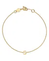 Moon & Meadow 14k Yellow Gold Initial Chain Bracelet In S