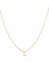 Moon & Meadow 14k Yellow Gold Initial Pendant Necklace In L