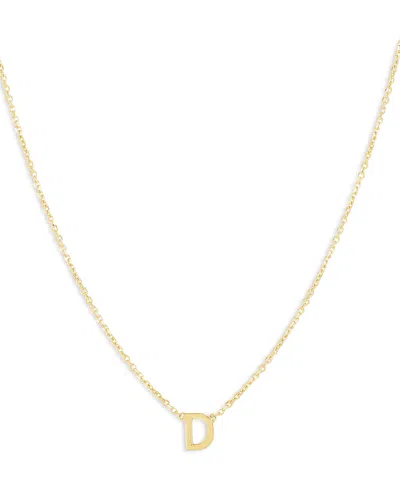Moon & Meadow 14k Yellow Gold Initial Pendant Necklace In D