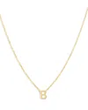 Moon & Meadow 14k Yellow Gold Initial Pendant Necklace In B