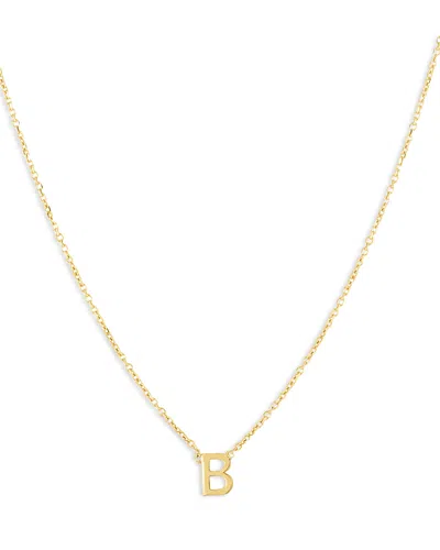 Moon & Meadow 14k Yellow Gold Initial Pendant Necklace In B