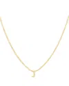 Moon & Meadow 14k Yellow Gold Initial Pendant Necklace In J