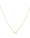 Moon & Meadow 14k Yellow Gold Initial Pendant Necklace In M