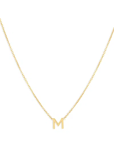 Moon & Meadow 14k Yellow Gold Initial Pendant Necklace In M