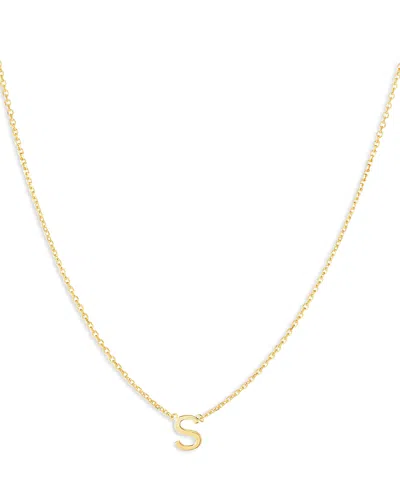 Moon & Meadow 14k Yellow Gold Initial Pendant Necklace In S