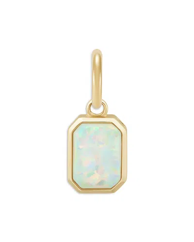 Moon & Meadow 14k Yellow Gold Lab Created Opal Pendant In Multi