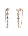 Moon & Meadow 14k Yellow Gold Lab Grown Diamond Bezel Chain Drop Earrings